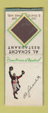 Matchbook Cover - Al Schacht's New York City baseball SPOT STRIKER BOBTAIL