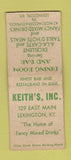 Matchbook Cover - Keith's Restaurant Lexington KY BOBTAIL