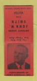 Matchbook Cover - John Smith Mayor Election Detroit MI Fort Pontiac BOBTAIL