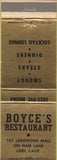Matchbook Cover - Boyce's Restaurant Lodi CA