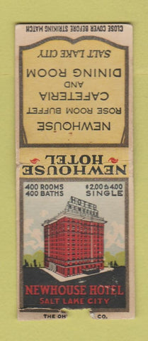 Matchbook Cover - Newhouse Hotel Salt Lake City UT BOBTAIL