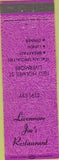 Matchbook Cover - Livermore Joe's Restaurant CA purple
