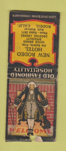 Matchbook Cover - New Rodeo Hotel Rodeo CA WEAR BOBTAIL