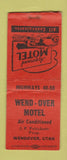 Matchbook Cover - Wend Over Motel Wendover UT BOBTAIL