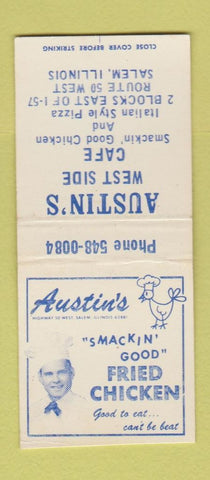 Matchbook Cover - Austin's Fried Chicken Salem IL BOBTAIL