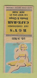 Matchbook Cover - Roy's Cafe Bar New York City pinup WORN BOBTAIL