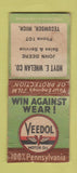 Matchbook Cover - Tydol Veedol oil gas Recumseh MI WORN BOBTAIL
