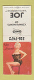 Matchbook Cover - Sunoco oil gas pinup BOBTAIL