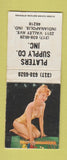 Matchbook Cover - Platers Supply Indianapolis IN pinup WEAR BOBTAIL