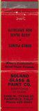 Matchbook Cover - Solano Glass Paint Fairfield CA red