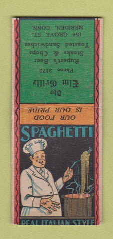 Matchbook Cover - Elm Grille Meriden CT BOBTAIL