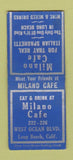 Matchbook Cover - Milano Cafe Long Beach CA BOBTAIL