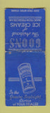 Matchbook Cover - Goons Ice Cream POOR BOBTAIL