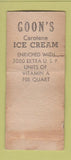 Matchbook Cover - Goons Ice Cream POOR BOBTAIL