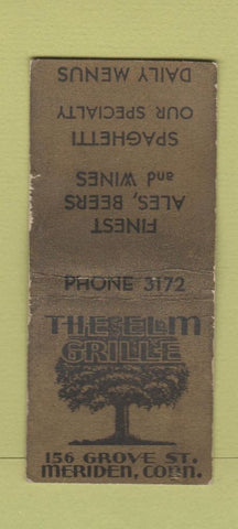 Matchbook Cover - The Elm Grille Meriden CT WORN BOBTAIL