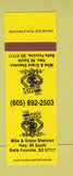 Matchbook Cover - Bullpen Bar Grill Belle Fourche SD