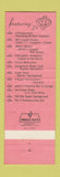 Matchbook Cover - South of the Border Dillon SC