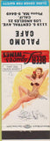 Matchbook Cover - Palomo Cafe Los Angeles CA pinup