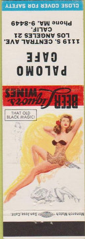 Matchbook Cover - Palomo Cafe Los Angeles CA pinup