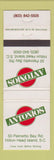 Matchbook Cover - Antonio's Hilton Head Island SC WEAR