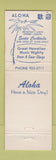 Matchbook Cover - Waikiki Outrigger Hotel Hawaii Blue Dolphin Room