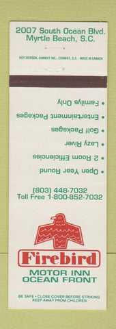 Matchbook Cover - Firebird Motor Inn Myrtle Beach SC