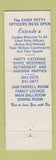Matchbook Cover - Chief Petty Officers' Mess Naval Education Training Newport RI