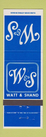 Matchbook Cover - Satt and Shand Lancaster PA stores