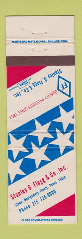 Matchbook Cover - Stanley Flagg Stowe PA Products WEAR