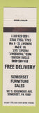 Matchbook Cover - Somerset Furniture Sales Somerset PA