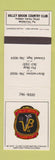 Matchbook Cover - Valley Brook Country Club McMurray PA