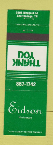 Matchbook Cover - Edison Restaurant Chattanooga TN