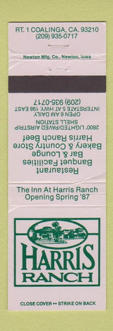 Matchbook Cover - Harris Ranch Restaurant Coalinga CA WEAR