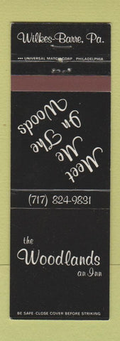 Matchbook Cover - Woodlands at the Inn Wilkes Barre PA