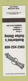 Matchbook Cover - Bomberino's Italian Restaurant Lake Delton WI