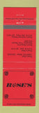 Matchbook Cover - Rose's Beaverton Portland OR