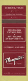 Matchbook Cover - Mesquites BBQ Steaks Lubbock TX