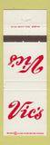 Matchbook Cover - Vic's Store WEAR