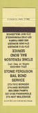 Matchbook Cover - Stonie Ferguson Bail Bonds Borger Pampa Muleshoe TX