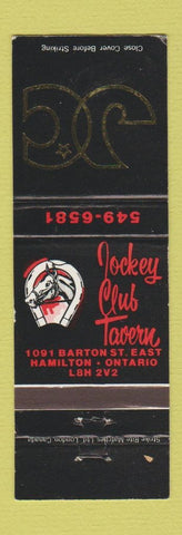 Matchbook Cover - Jockey Club Tavern Hamilton ON WEAR