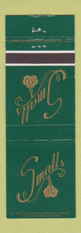 Matchbook Cover - Smalls KO boxing