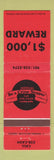 Matchbook Cover - Crime Stoppers