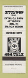 Matchbook Cover - Crime Stoppers 494 Talk