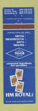 Matchbook Cover - HM Royal Sulfur Clay Accelerators Fillers Trenton NY Downey CA