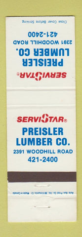 Matchbook Cover - Preisler Lumber