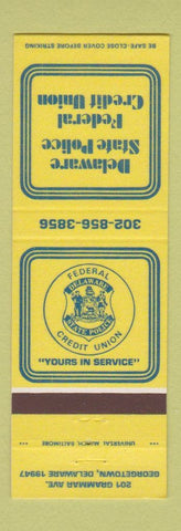 Matchbook Cover - Delaware State Police Credit Union Georgetown DE