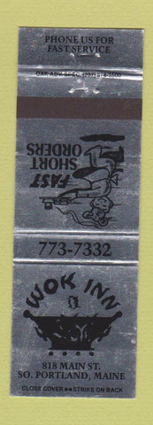 Matchbook Cover - Wok Inn Restaurant South Portland ME WEAR