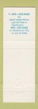 Matchbook Cover - Oklahoma Resorts Tourism Oklahoma City OK