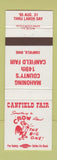 Matchbook Cover - Canfield Fair Mahoning County OH 149th