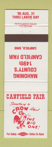 Matchbook Cover - Canfield Fair Mahoning County OH 149th